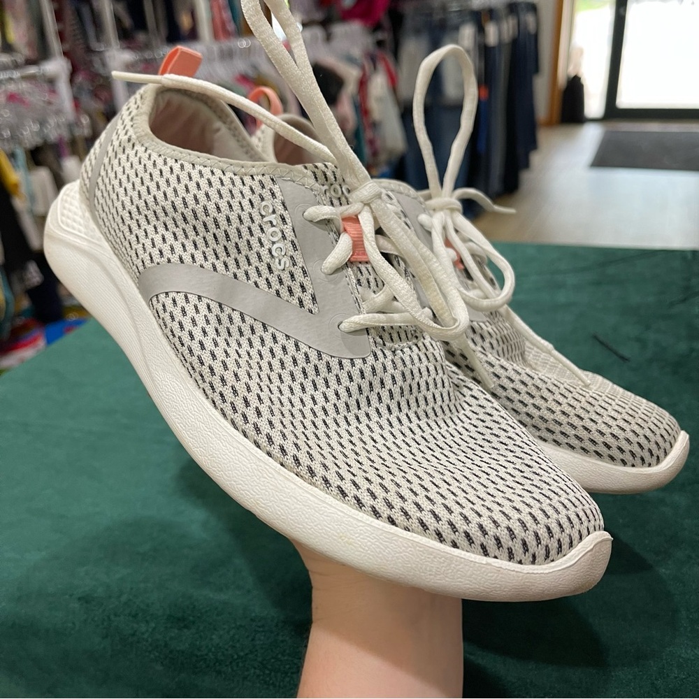 LiteRide By Crocs Gray Women’s Size 8 Mesh Sneakers Shoes